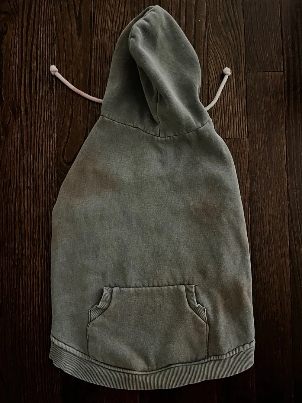 Top Paw Gray Sherpa-Lined Dog Hoodie   super distressed faded sun destroyed